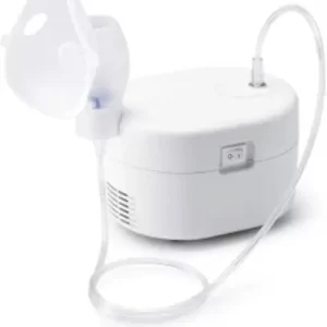Omron Ultra Compact Low Noise Compressor Nebulizer NEC 106 (For Child & Adult, White)